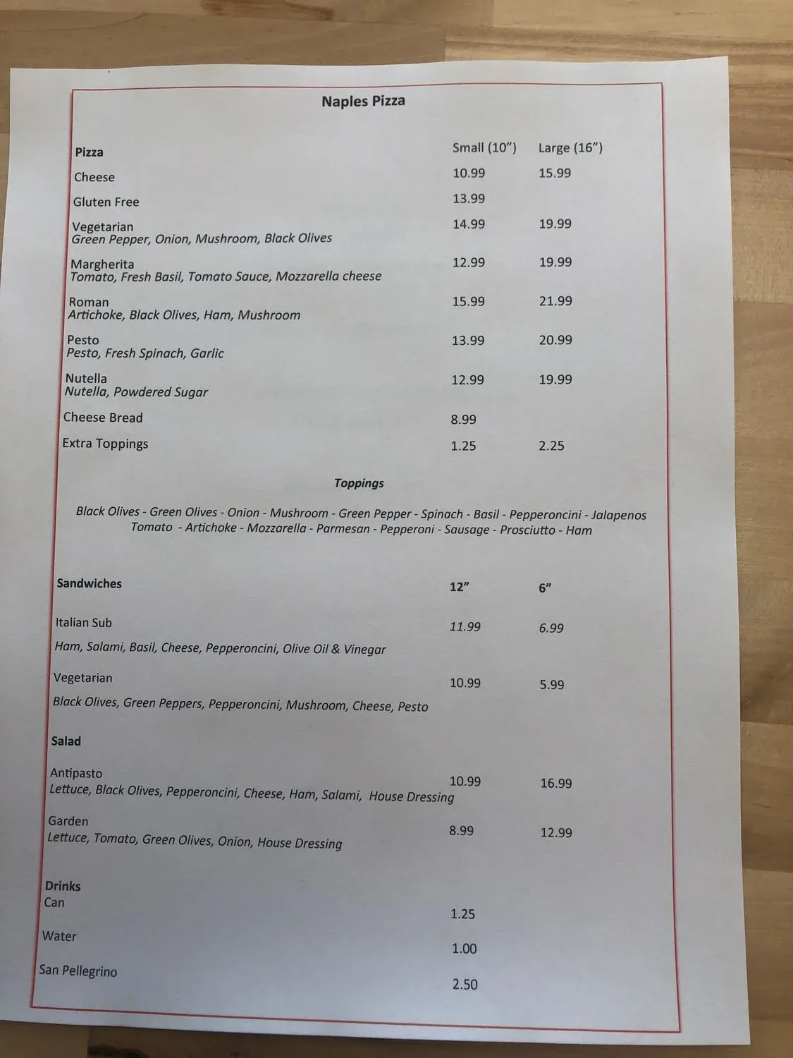 Menu 2