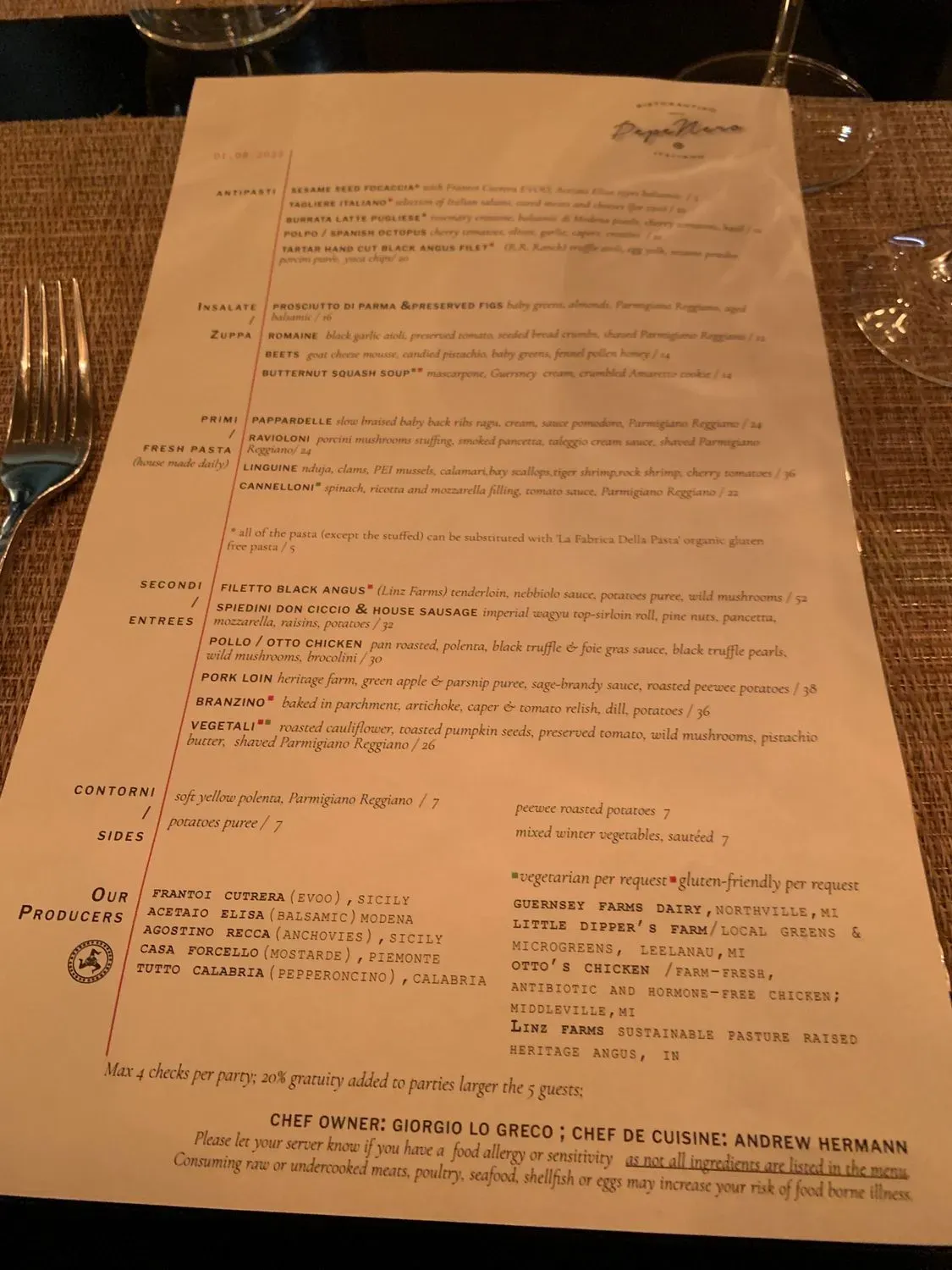 Menu 1