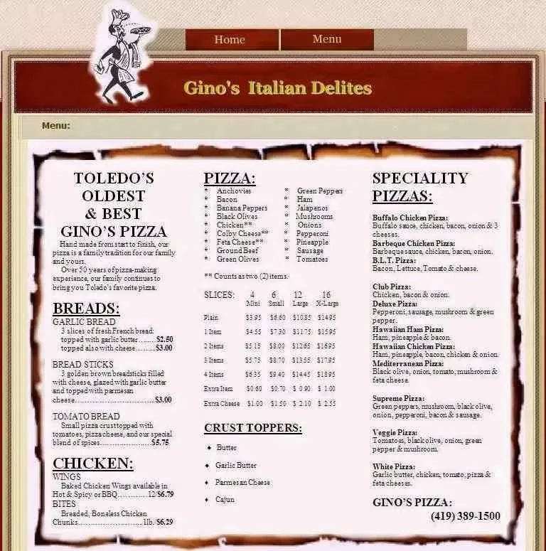 Menu 1