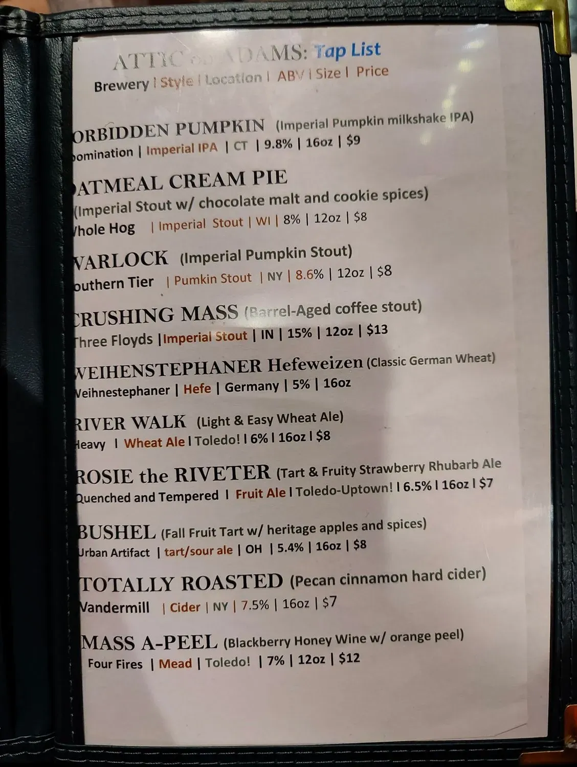 Menu 5