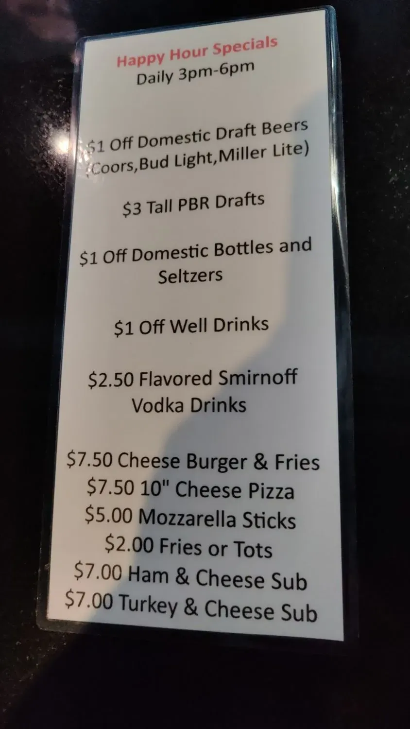 Menu 1