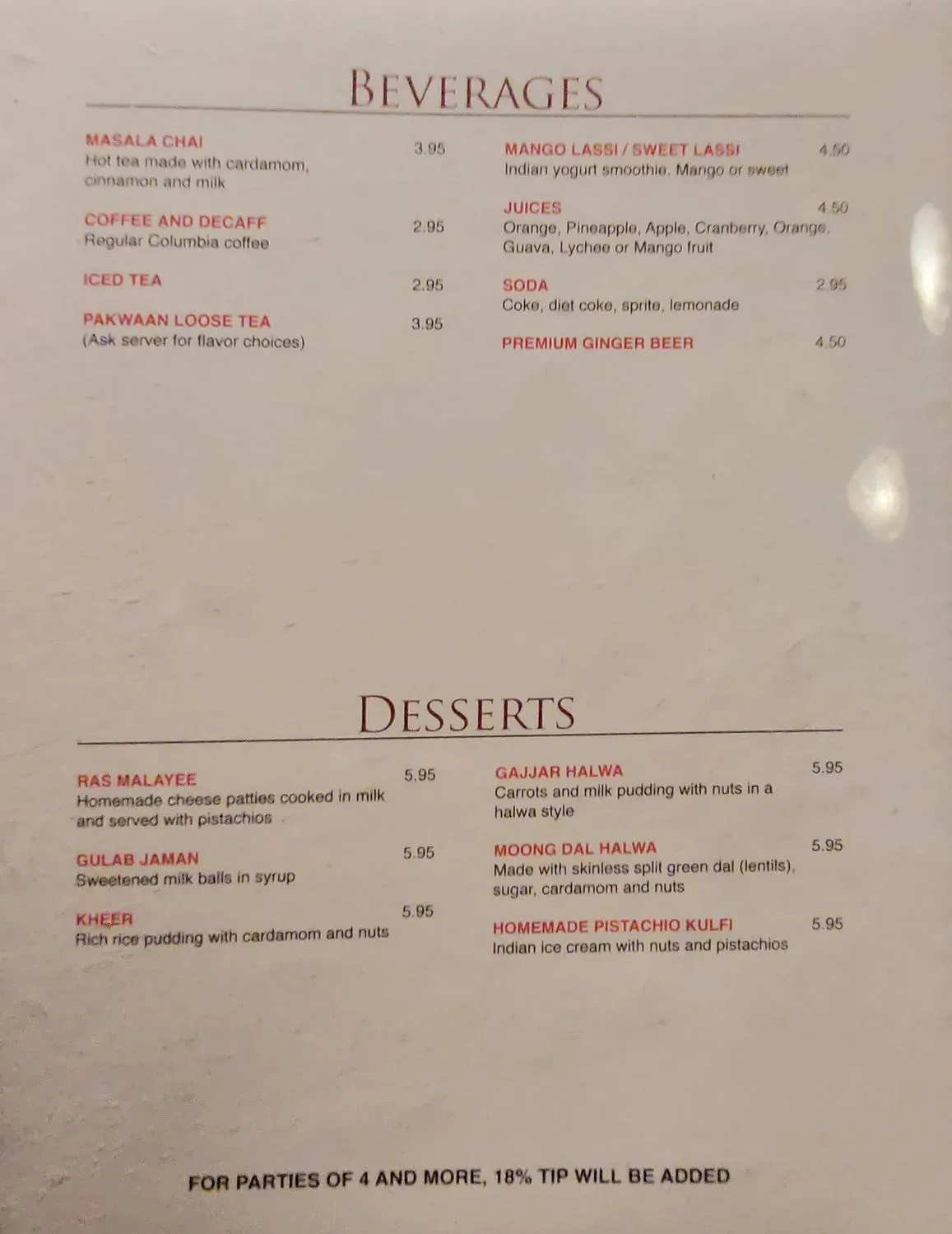 Menu 2