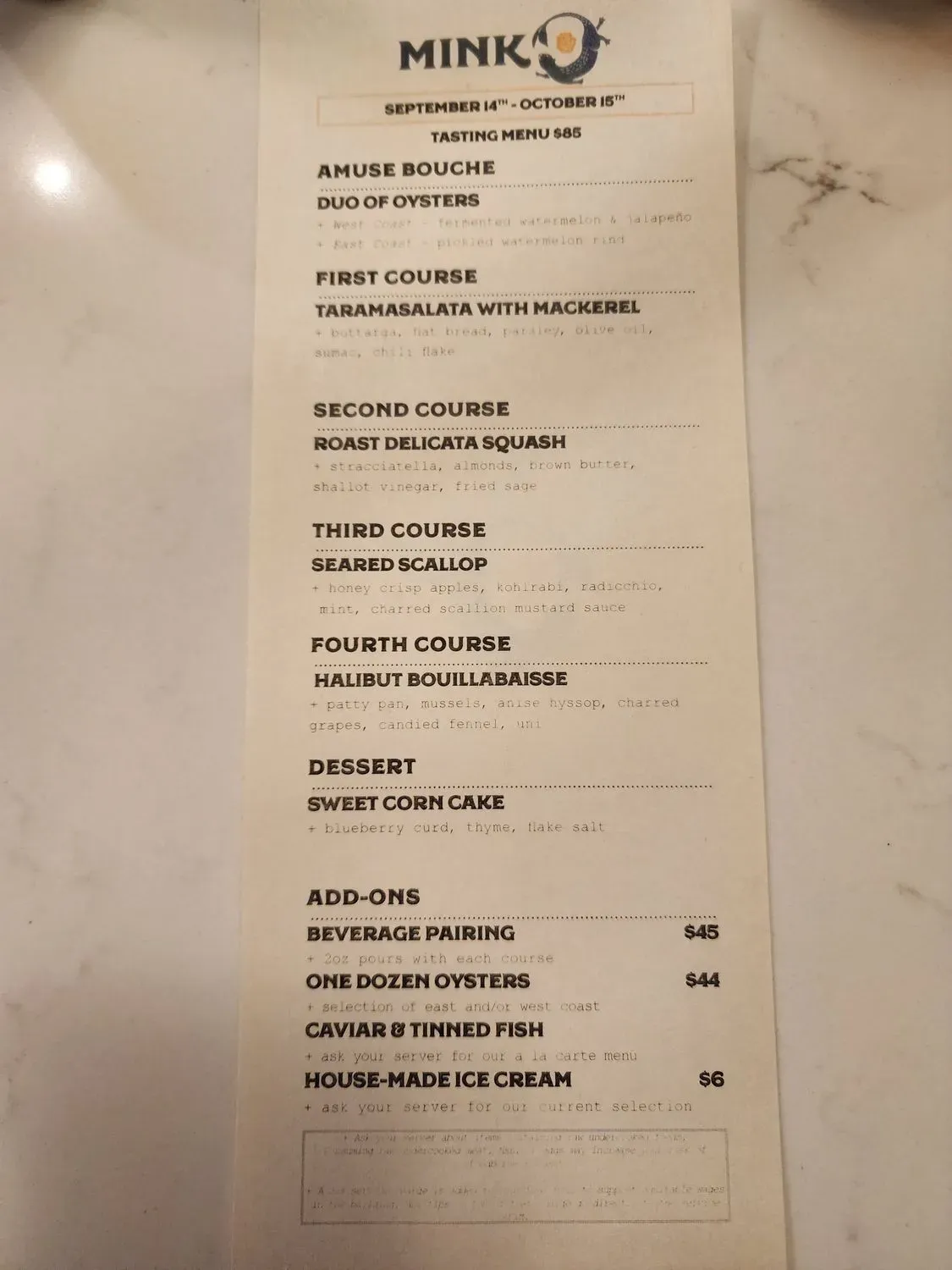 Menu 5