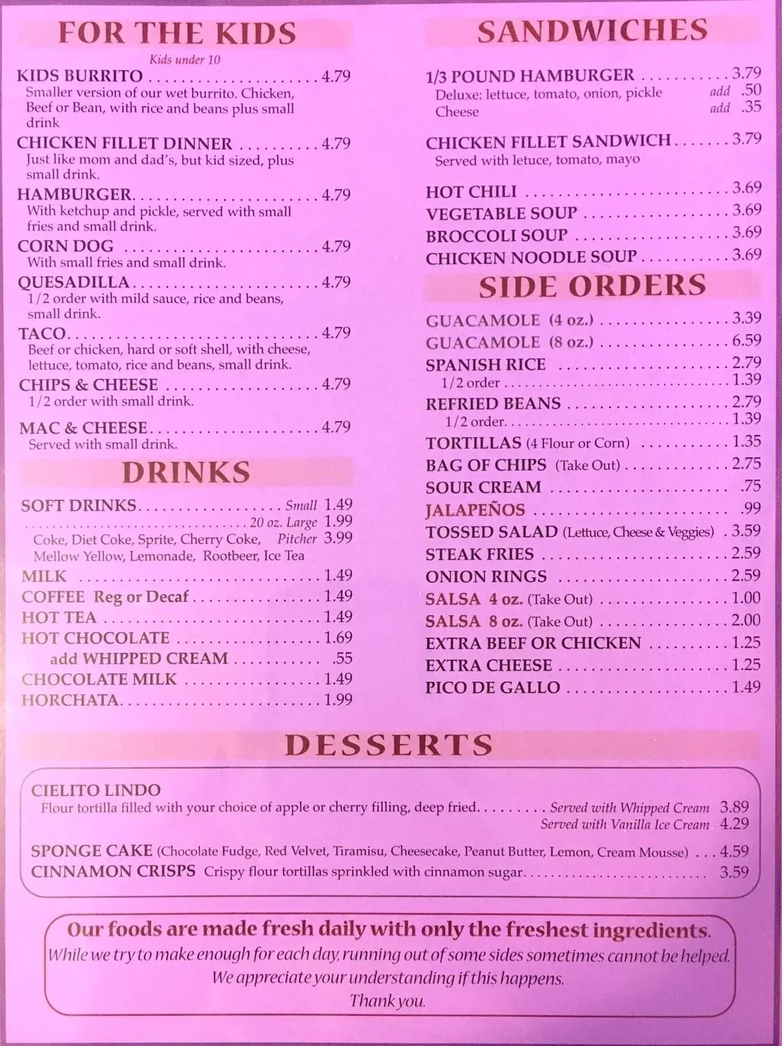 Menu 2