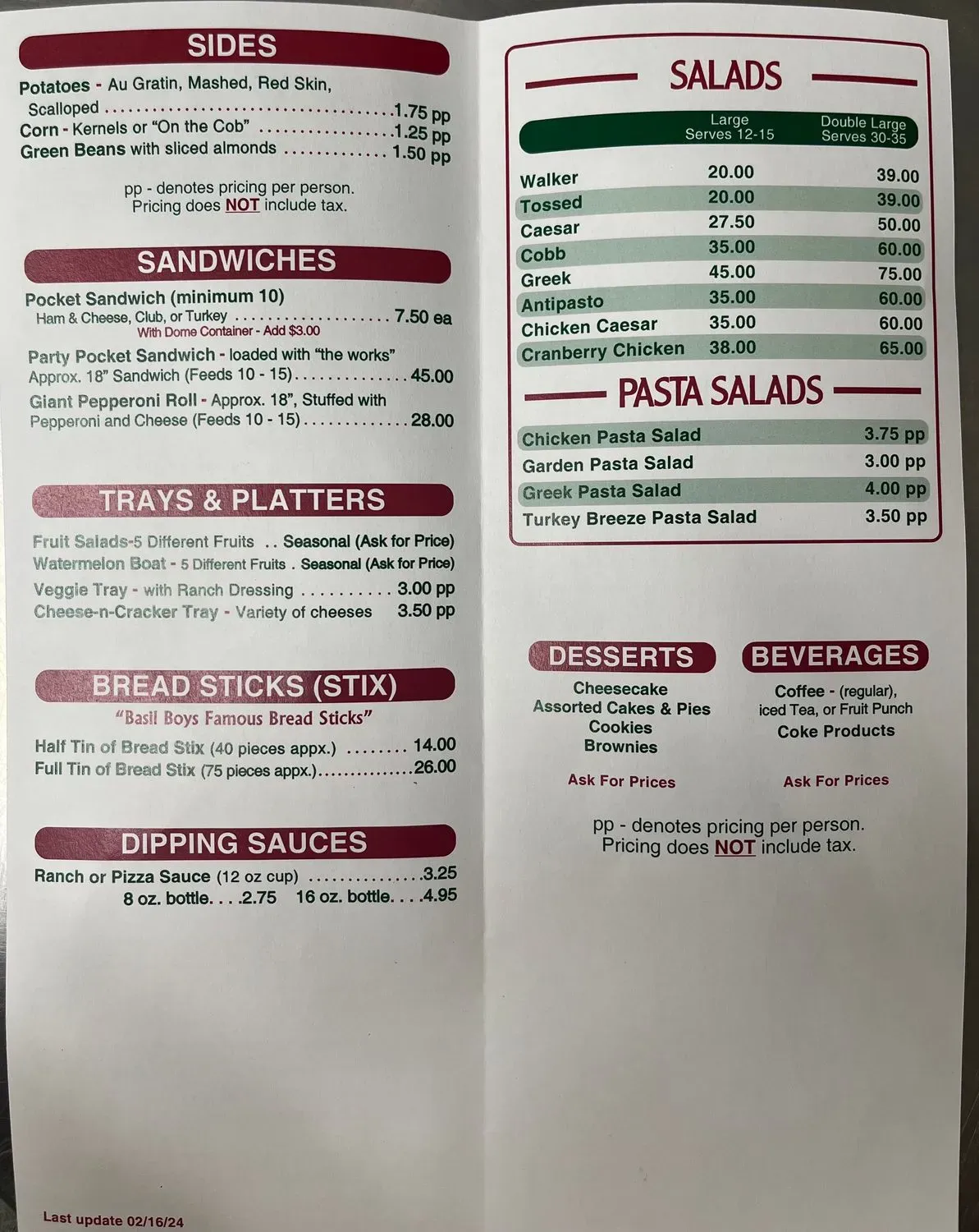 Menu 2