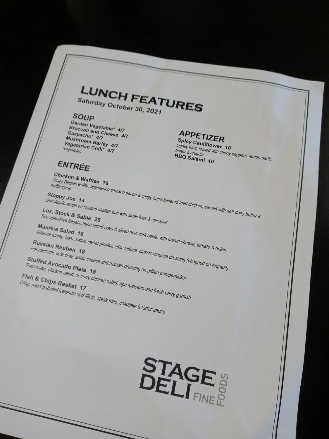 Menu 1