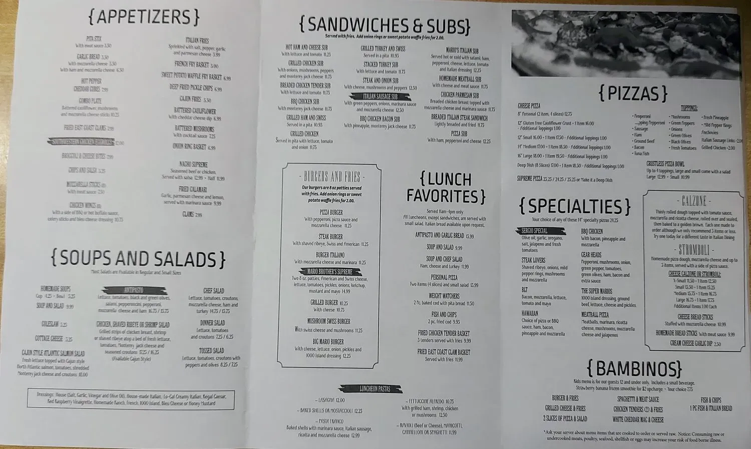 Menu 1