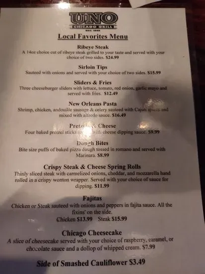 Menu 1