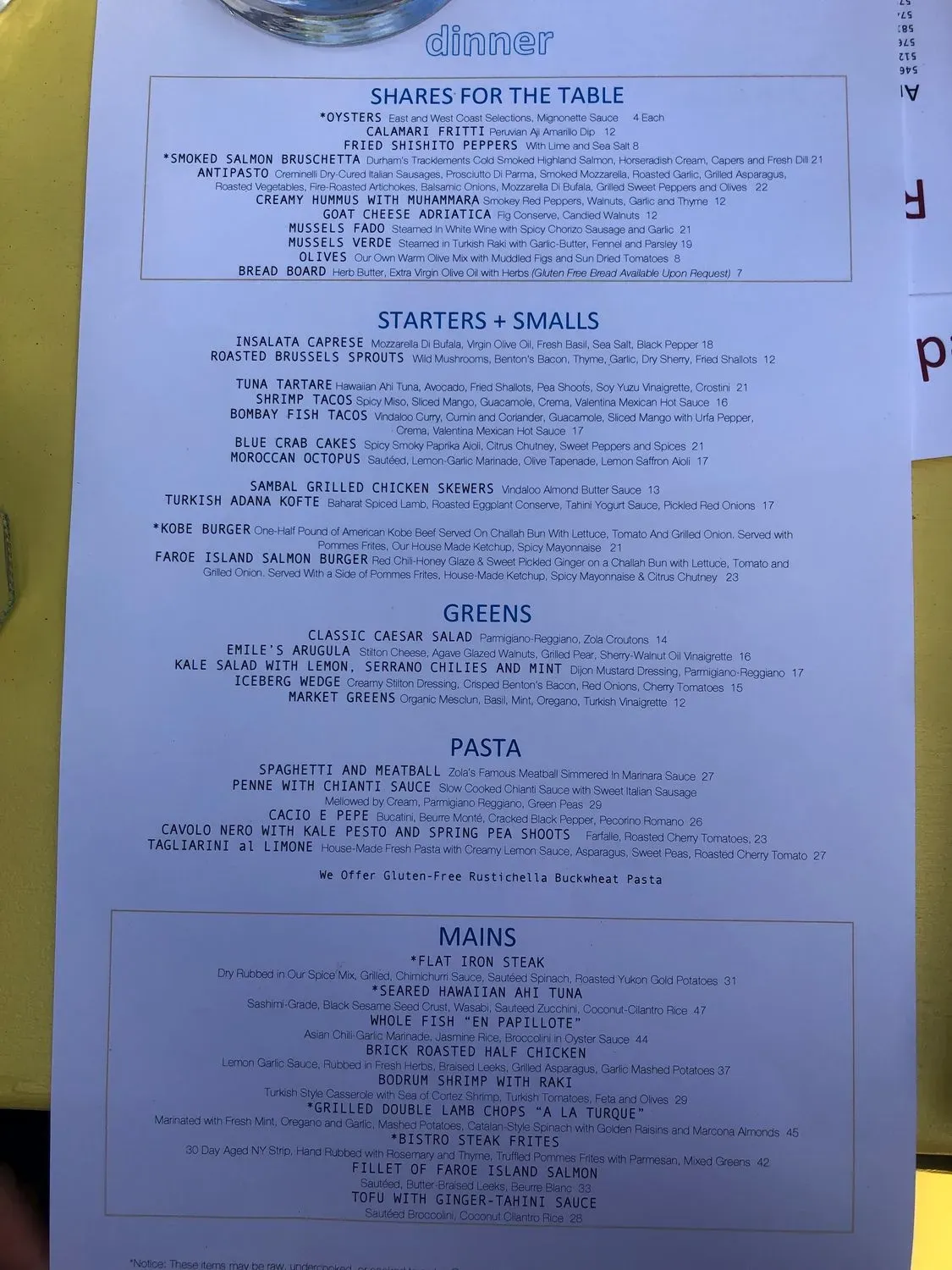 Menu 1