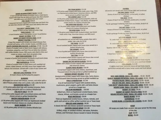 Smoke On the Water BBQ & Catering Menu | Port Huron, MI | Checkle
