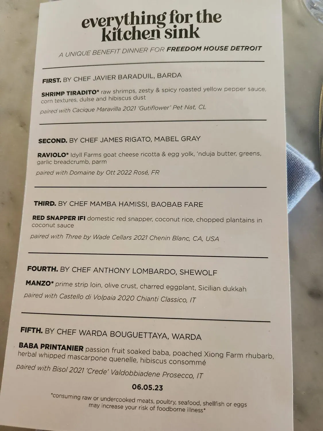 Menu 5