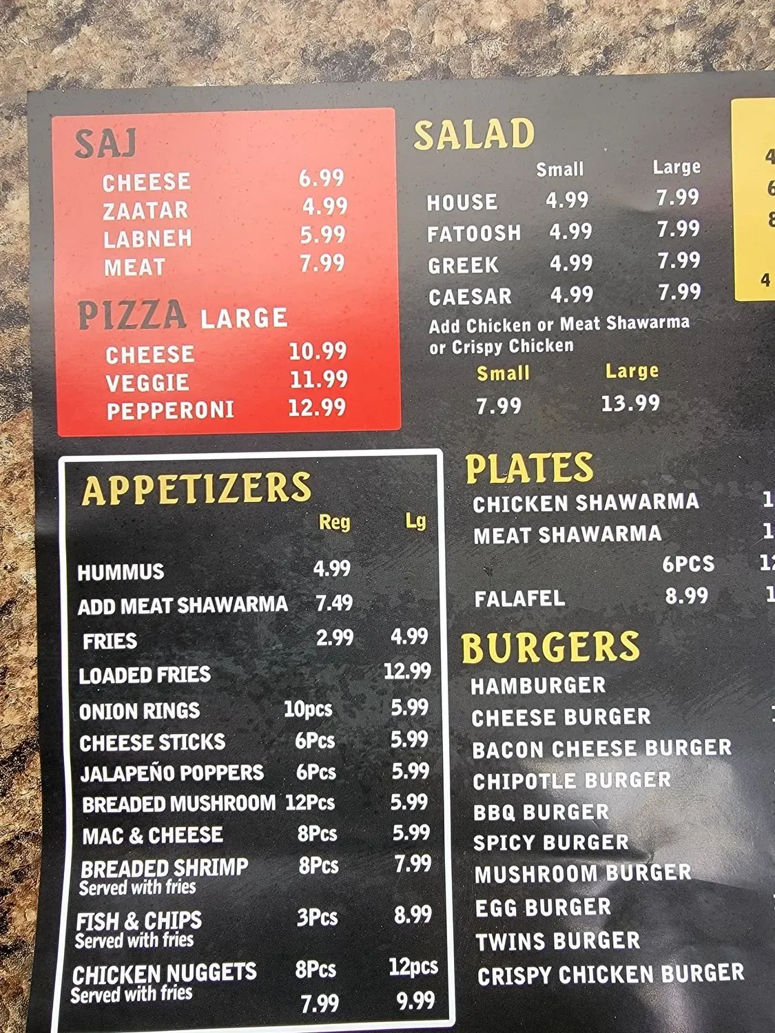 Menu 1