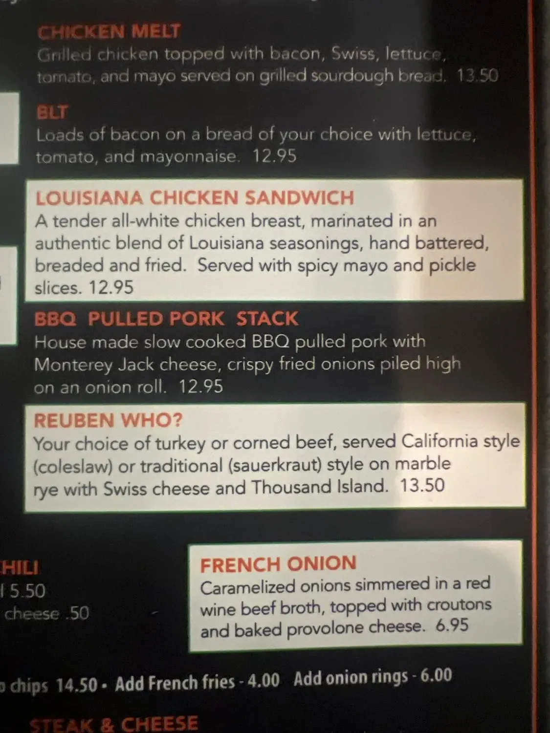 Menu 5