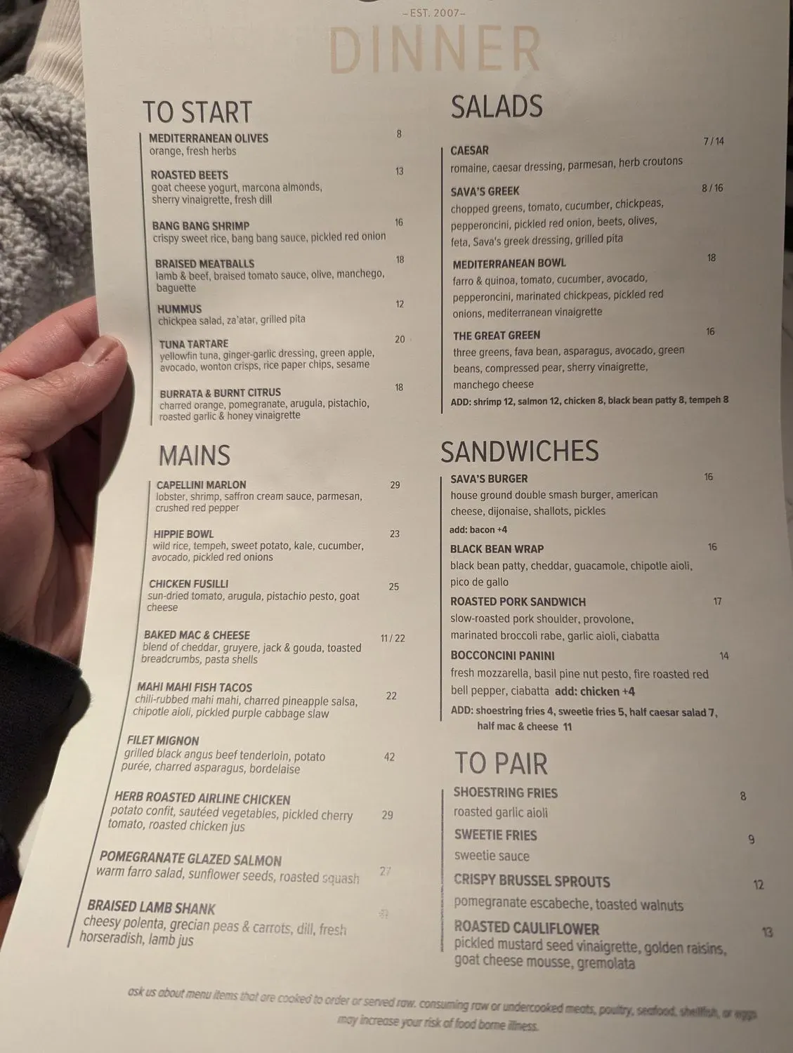 Menu 5