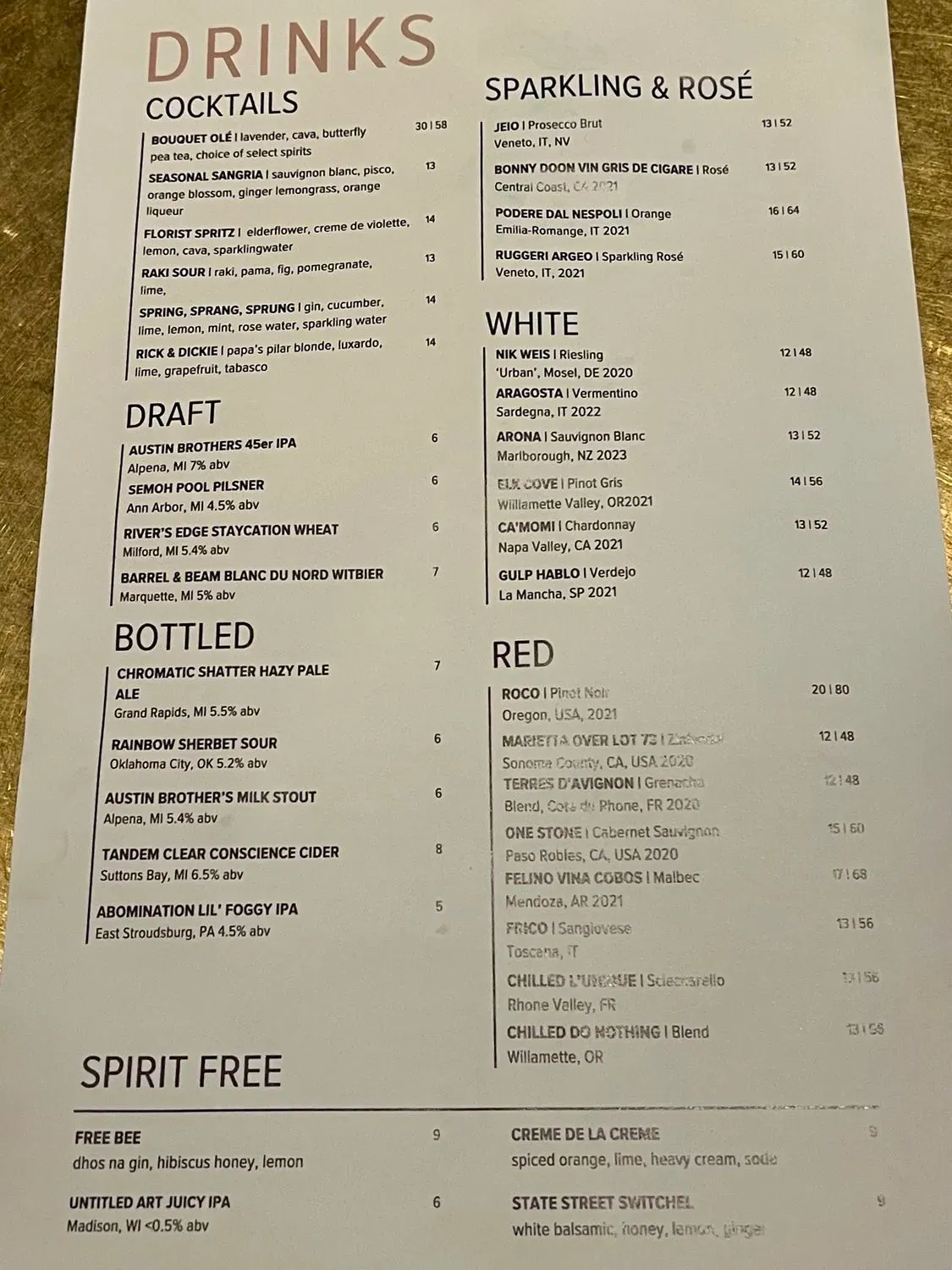 Menu 1