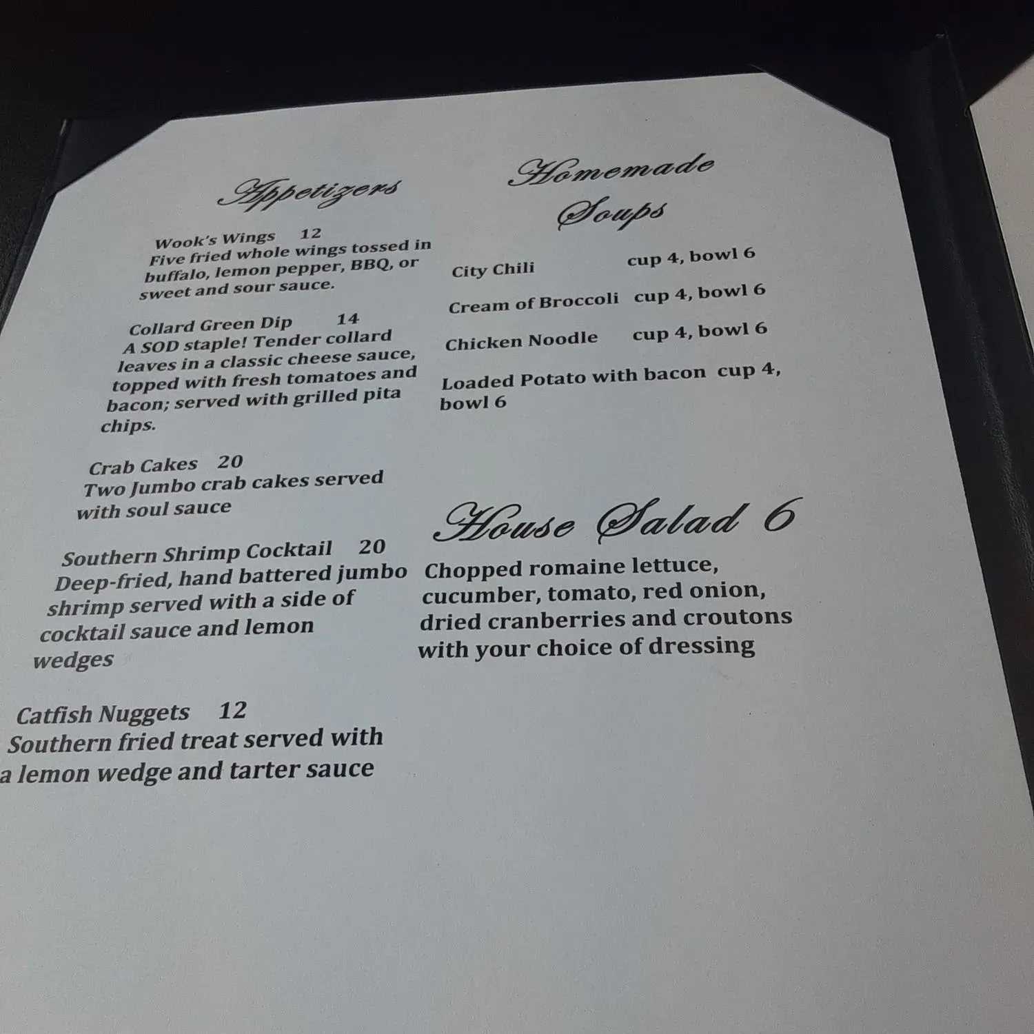 Menu 1