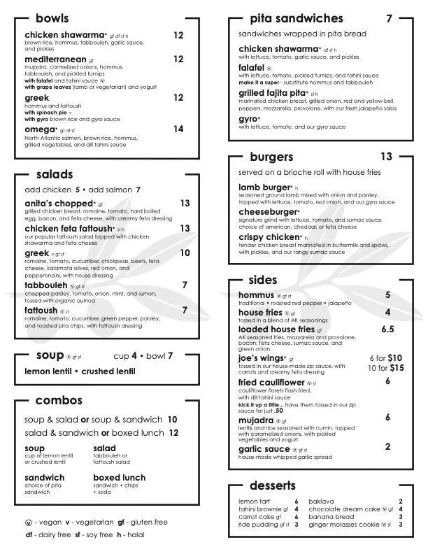 Menu 1