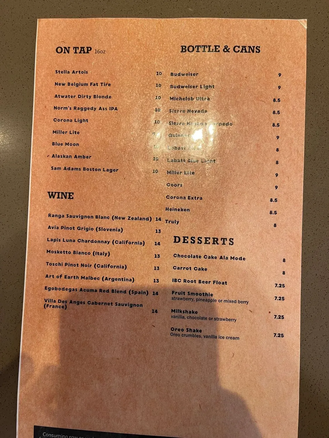 Menu 4