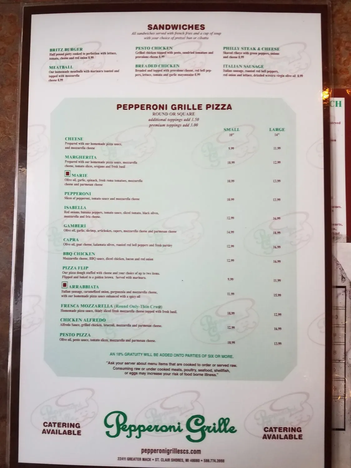 Menu 5