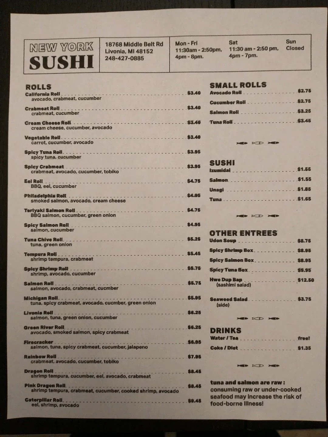 Menu 1