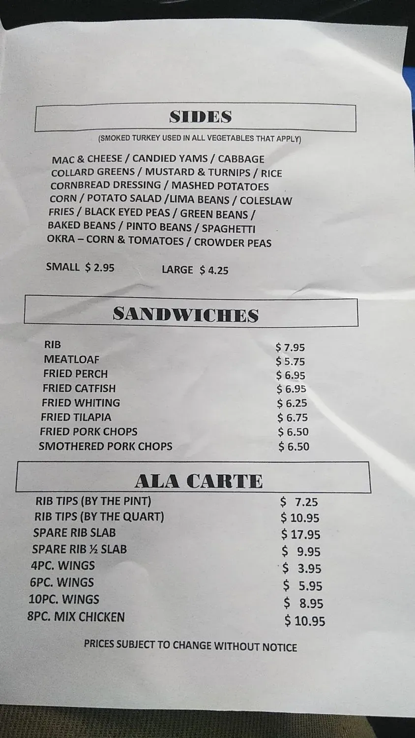 Menu 1