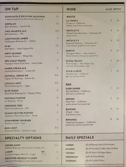 Menu 1