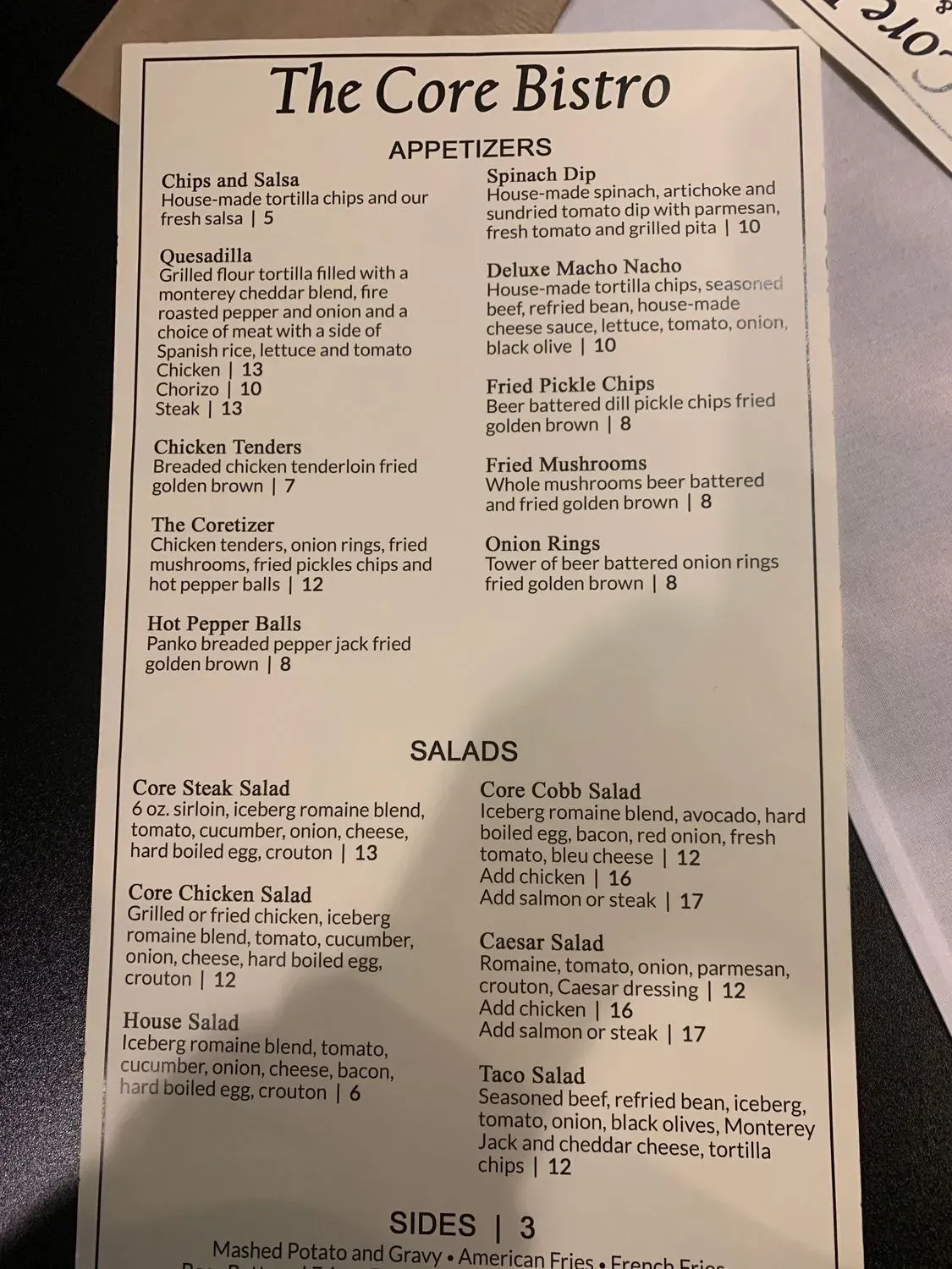 Menu 5