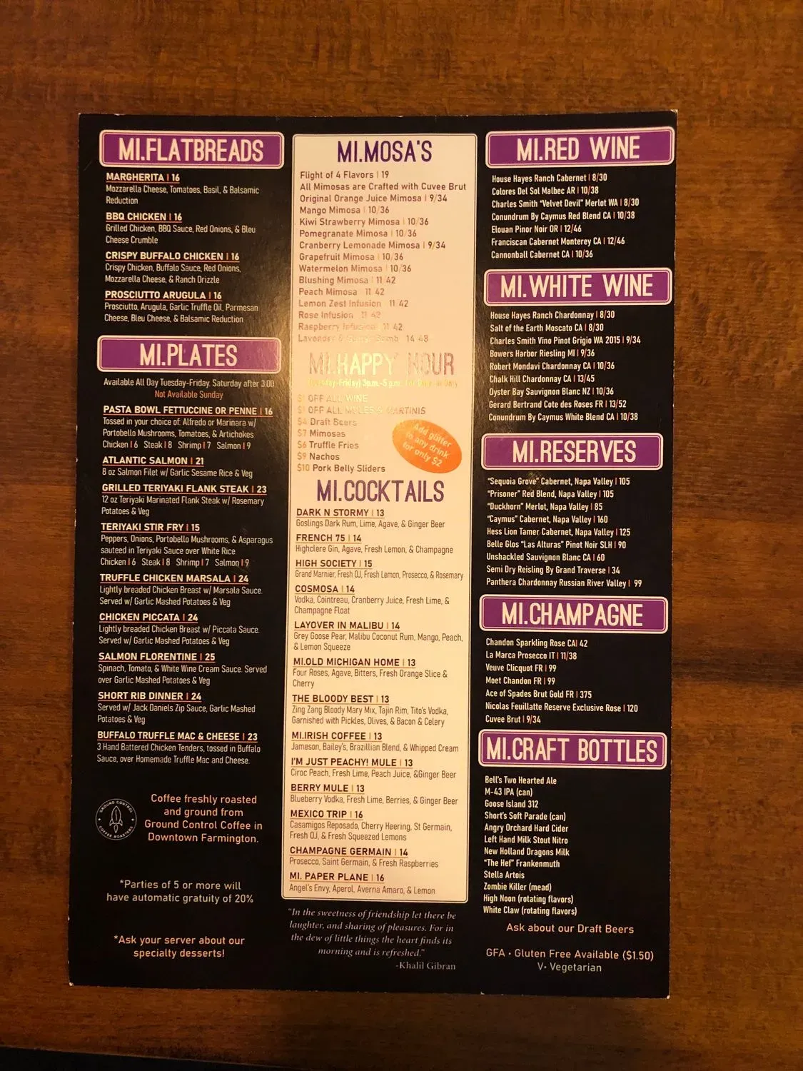 Menu 1