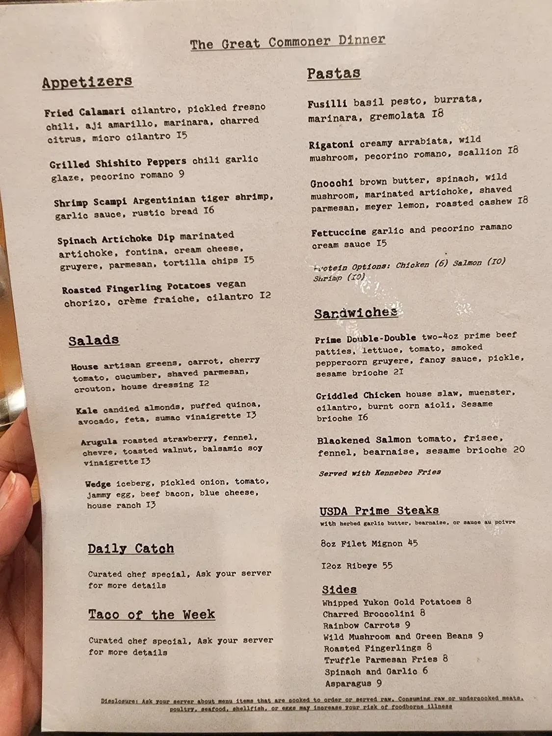 Menu 1