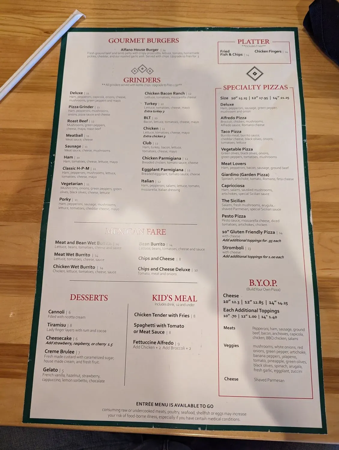 Menu 1