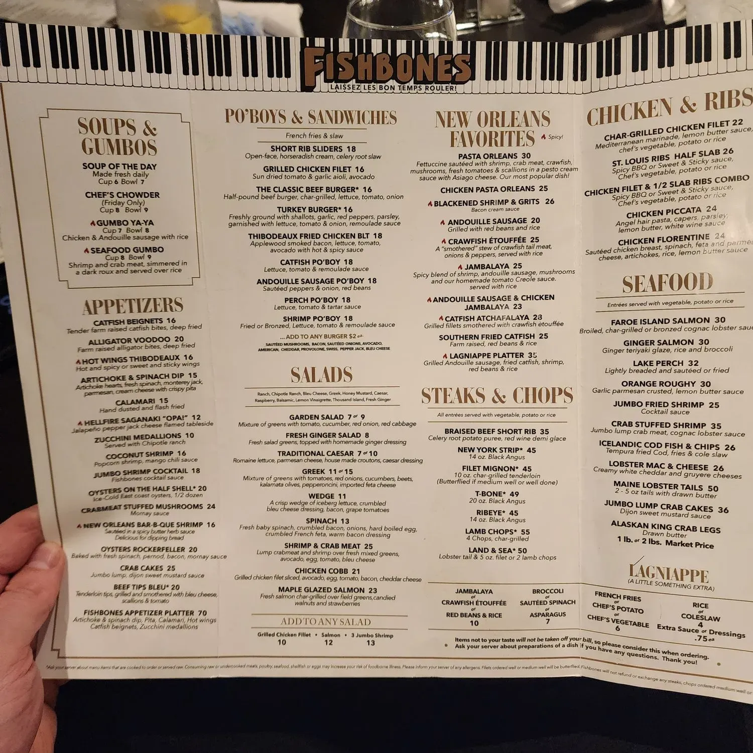 Fishbones - Southfield Menu - Updated October 2025