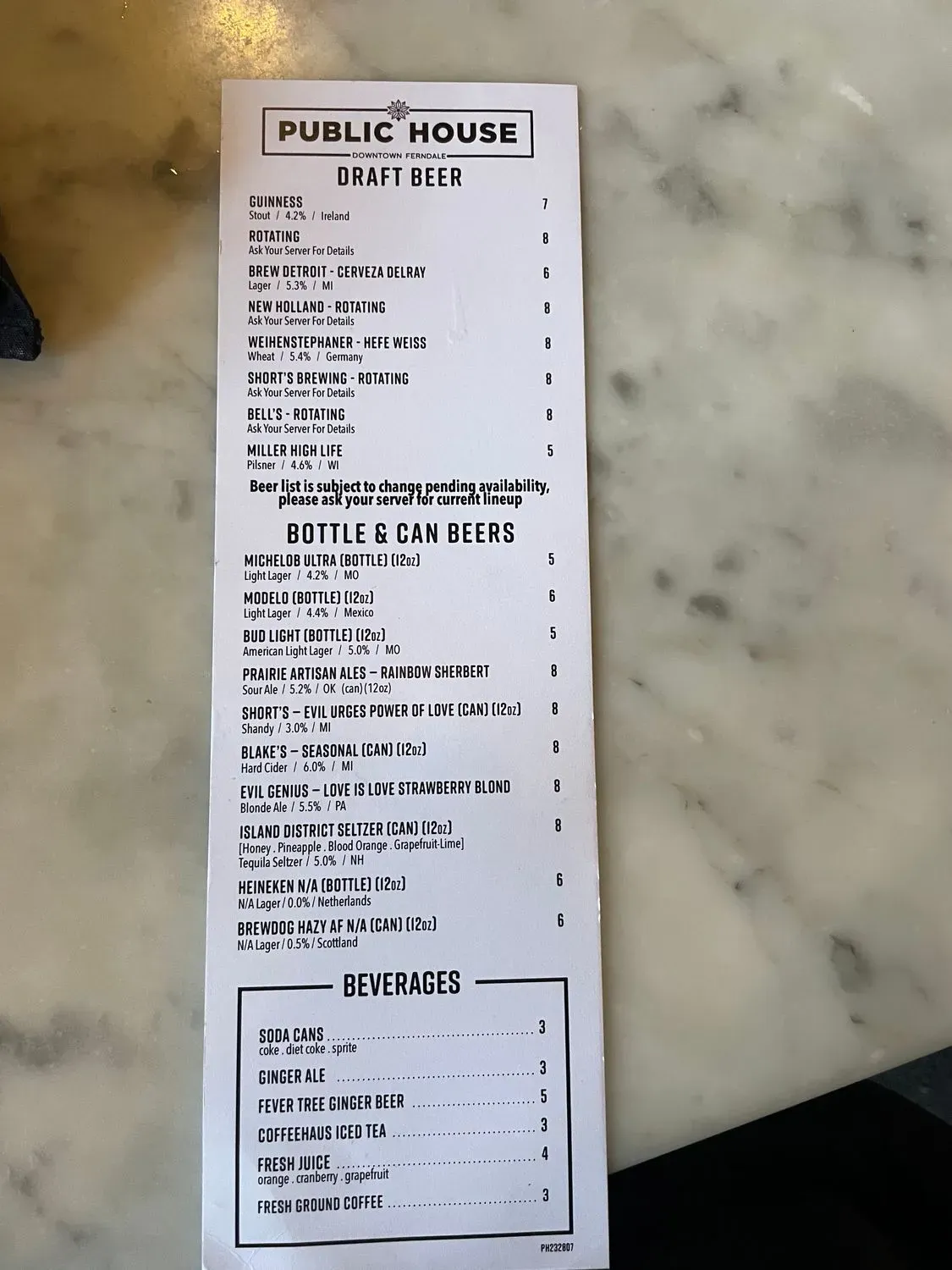 Menu 5