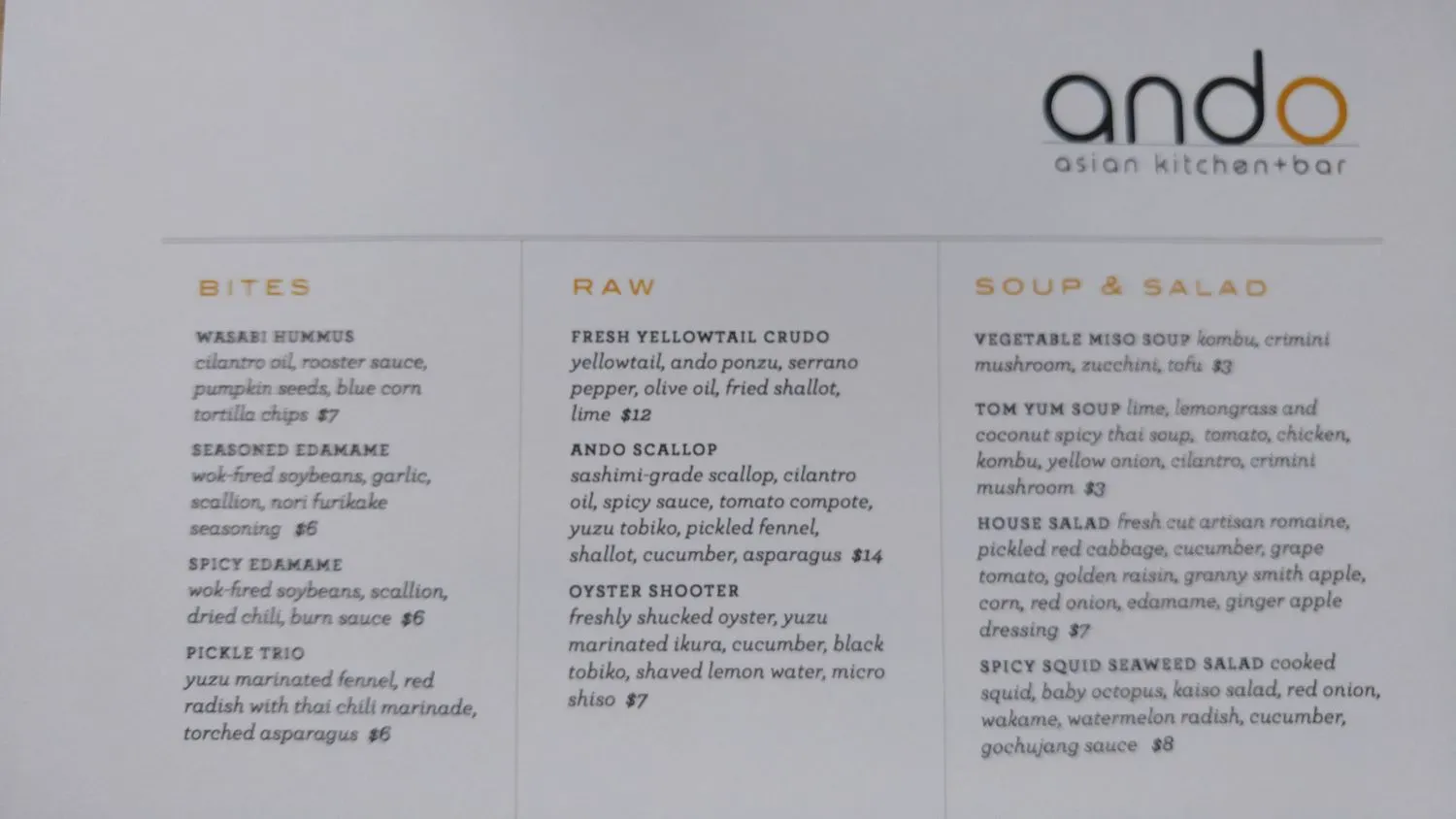 Menu 1