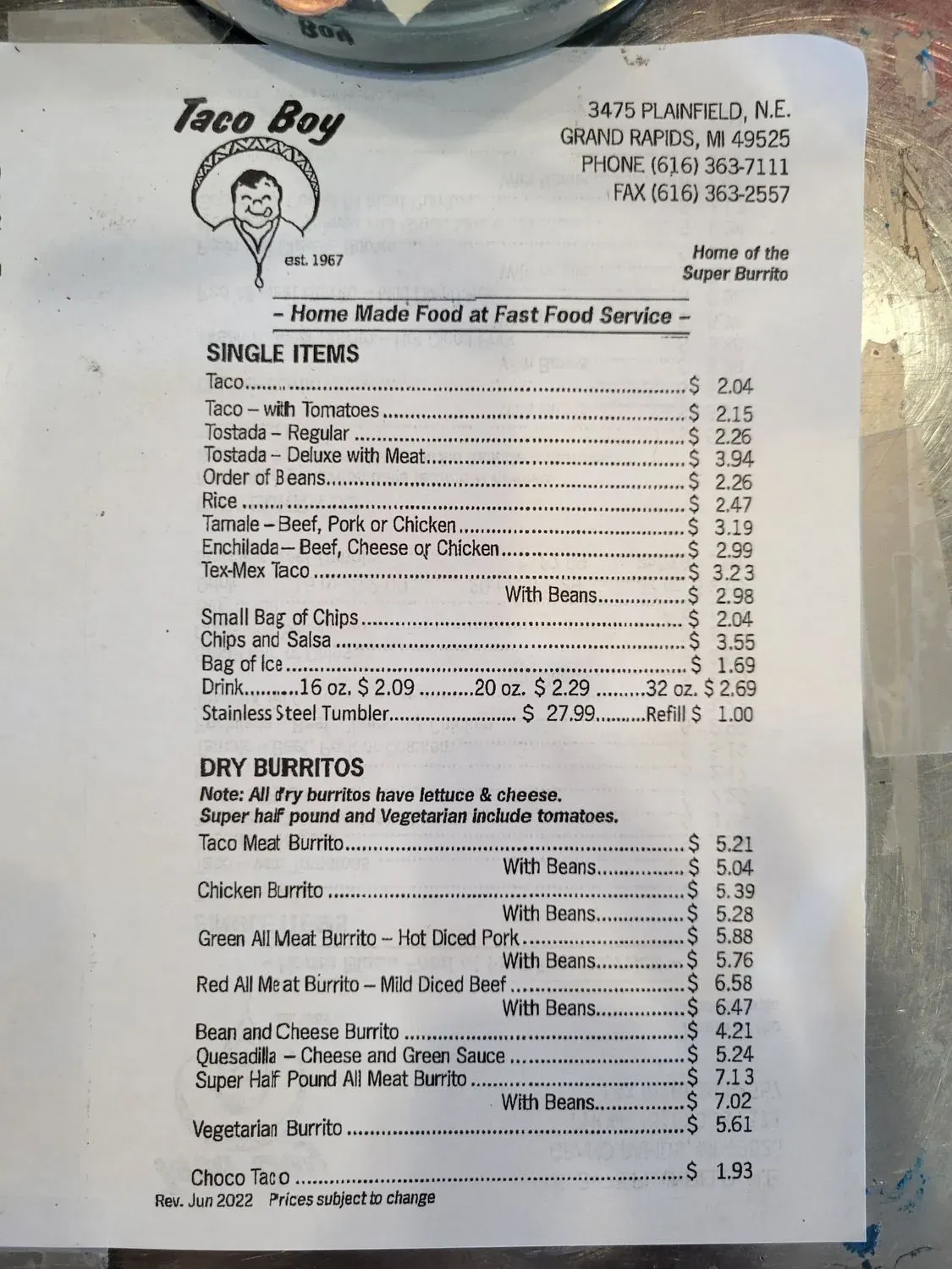 Menu 4