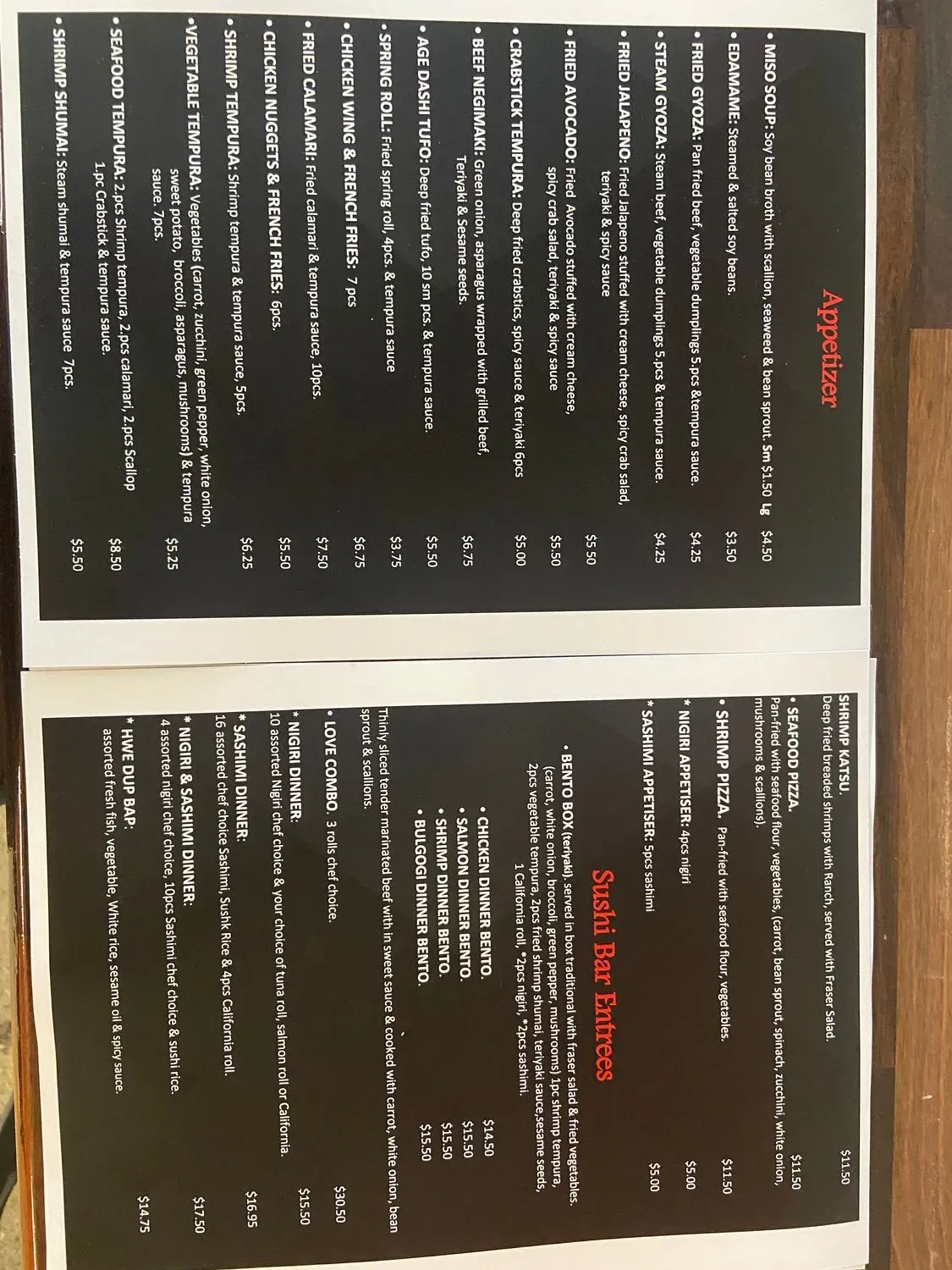 Menu 1