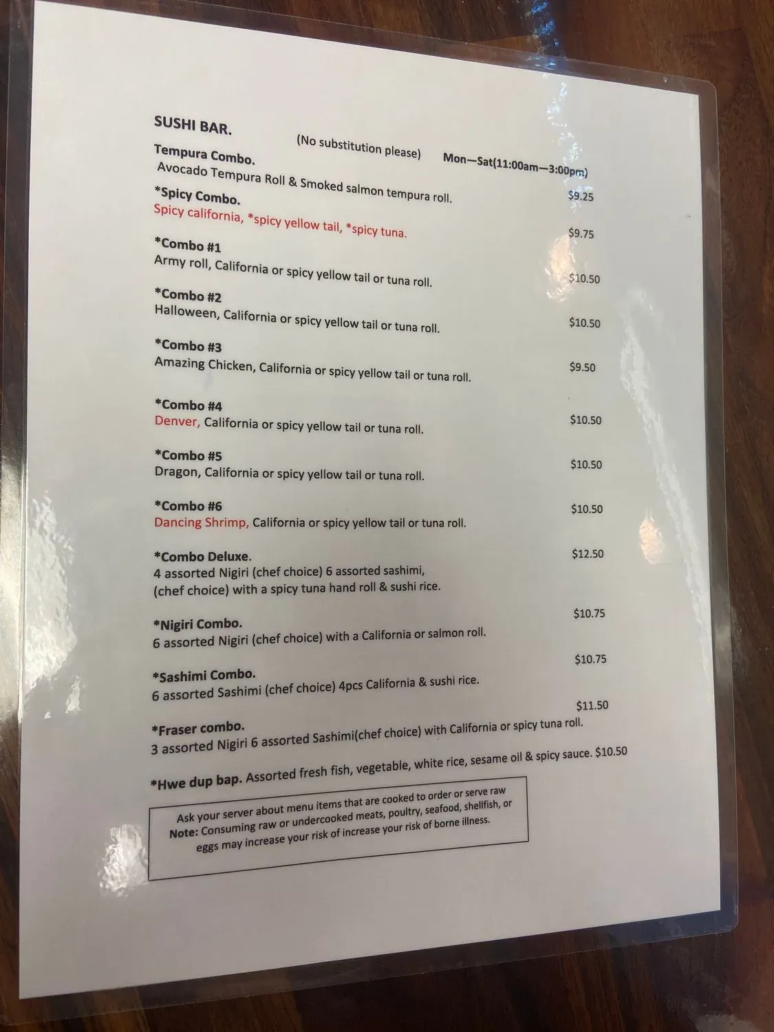 Menu 6