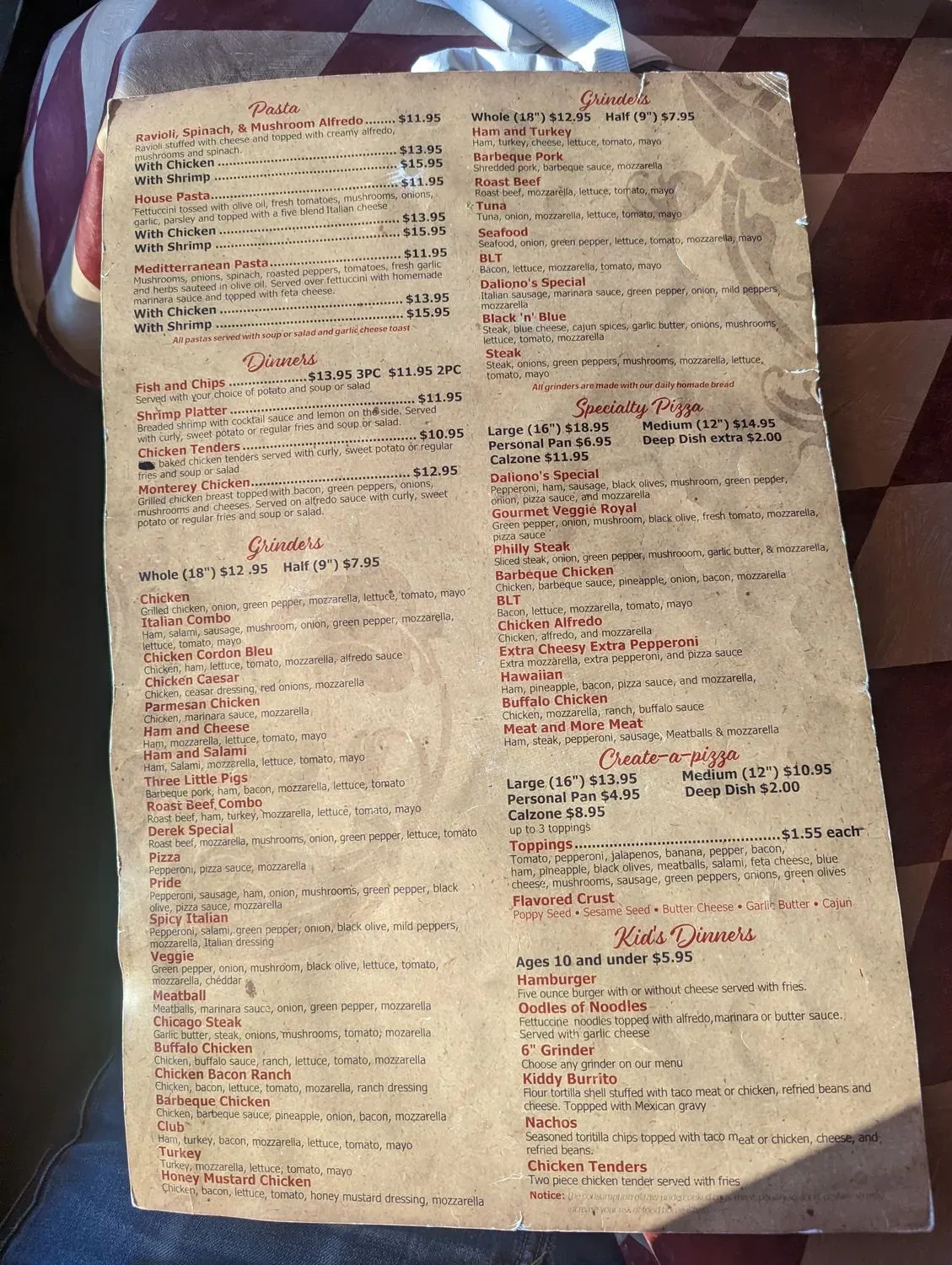 Menu 1