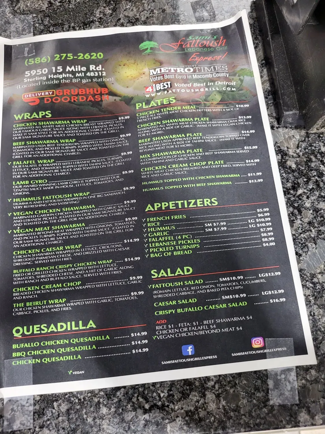 Menu 1