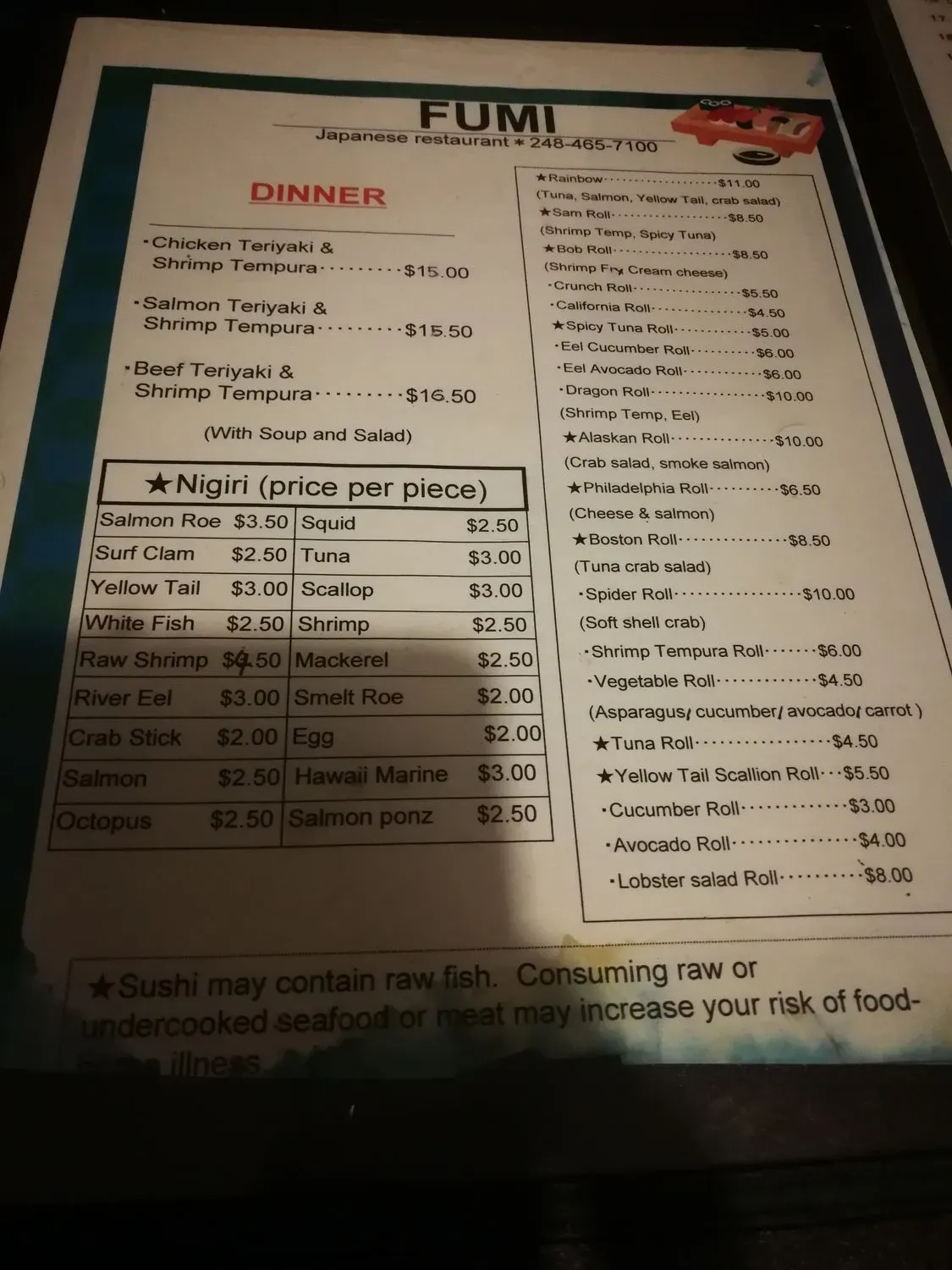 Menu 3