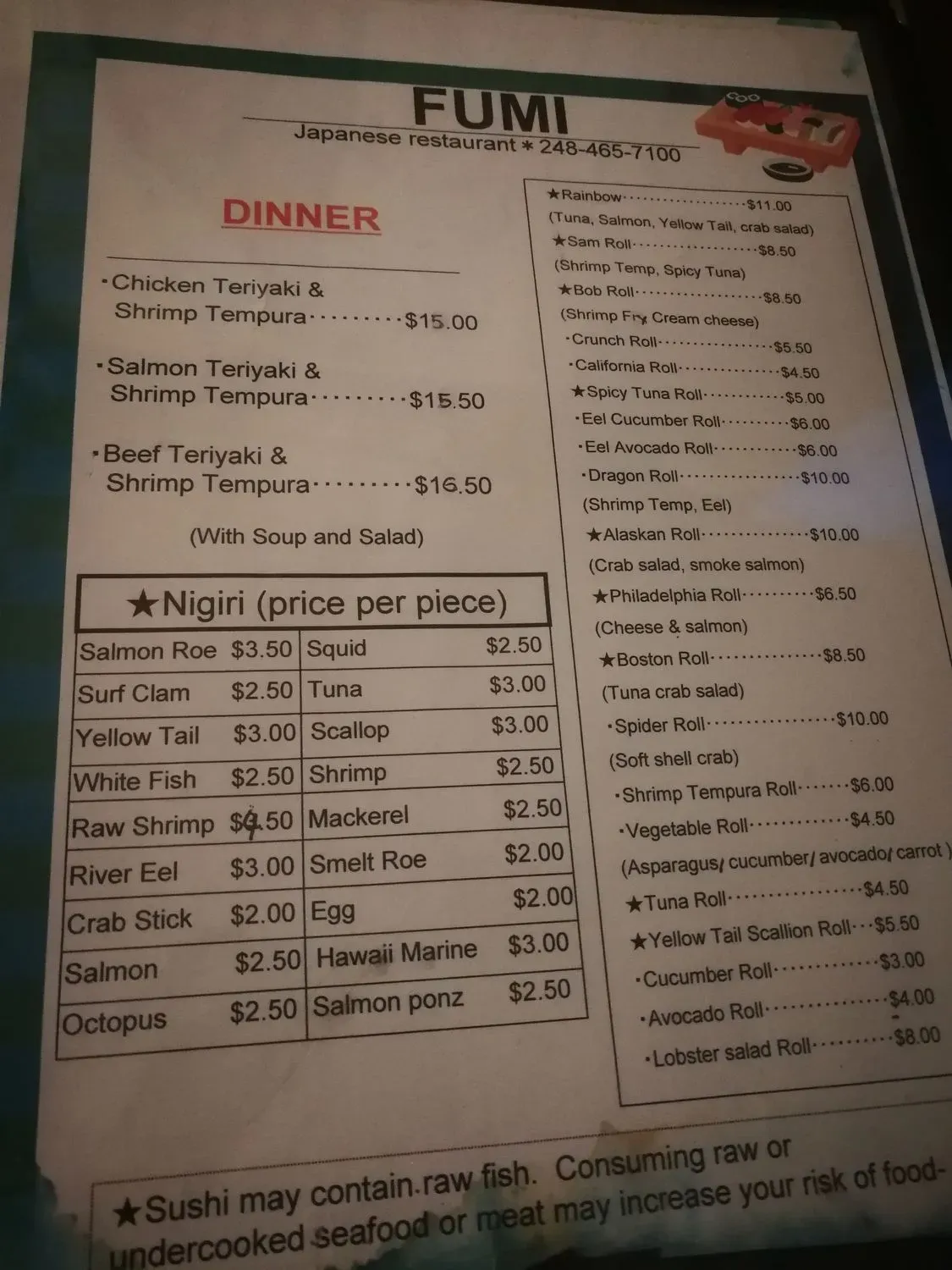 Menu 5