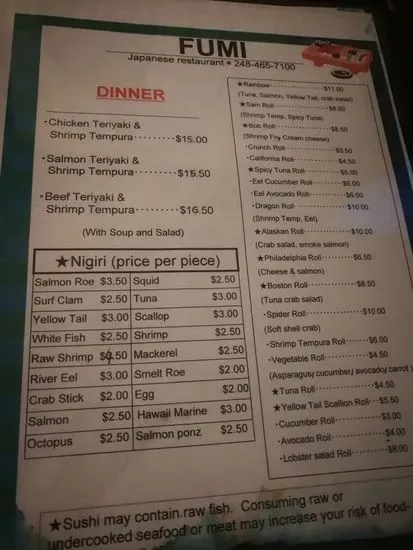 Menu 5