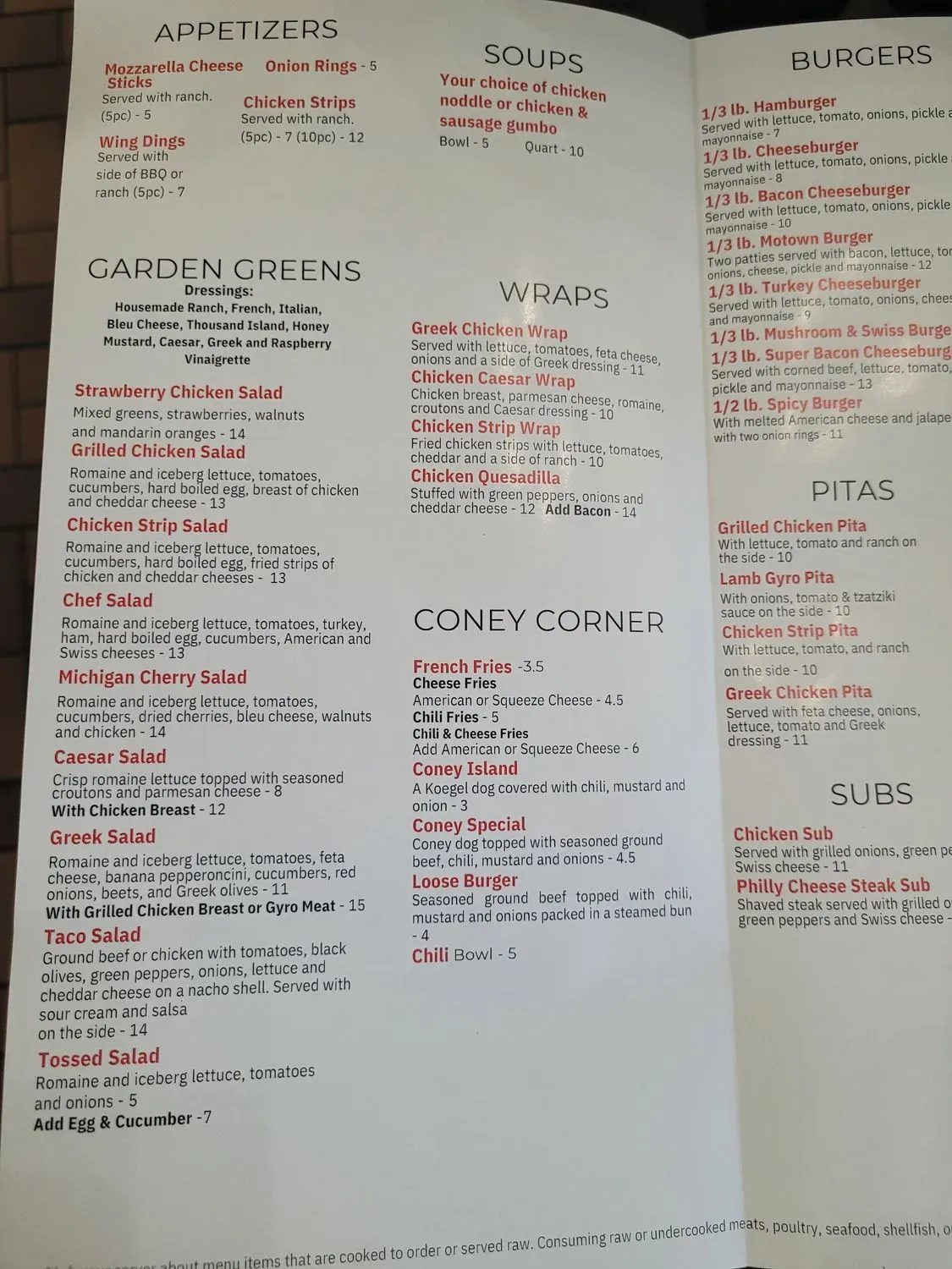 Menu 5