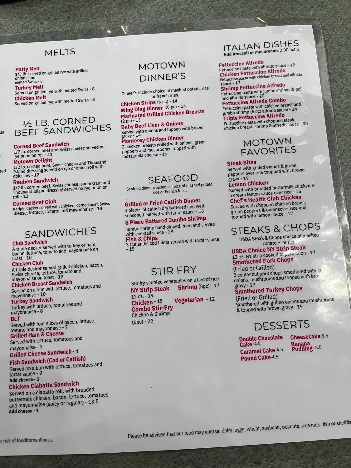 Menu 6