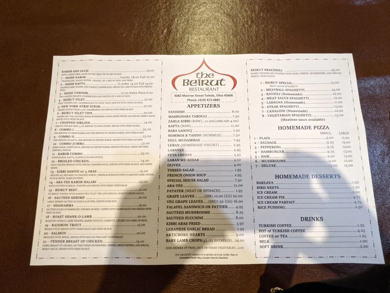 Menu 4