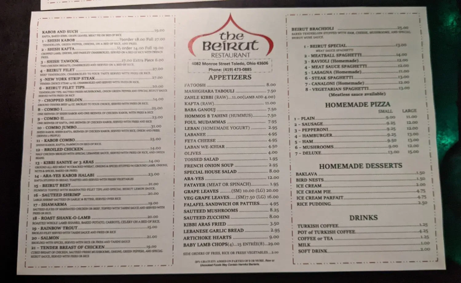 Menu 1