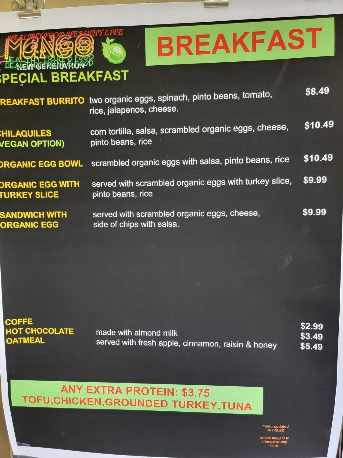 Menu 6