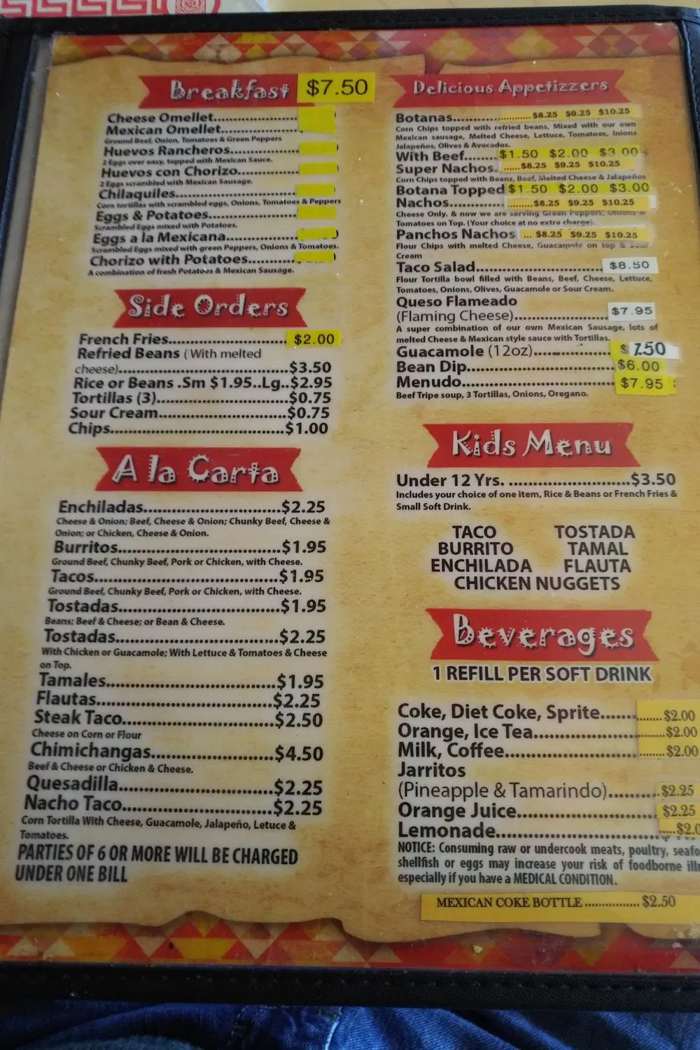 Menu 1