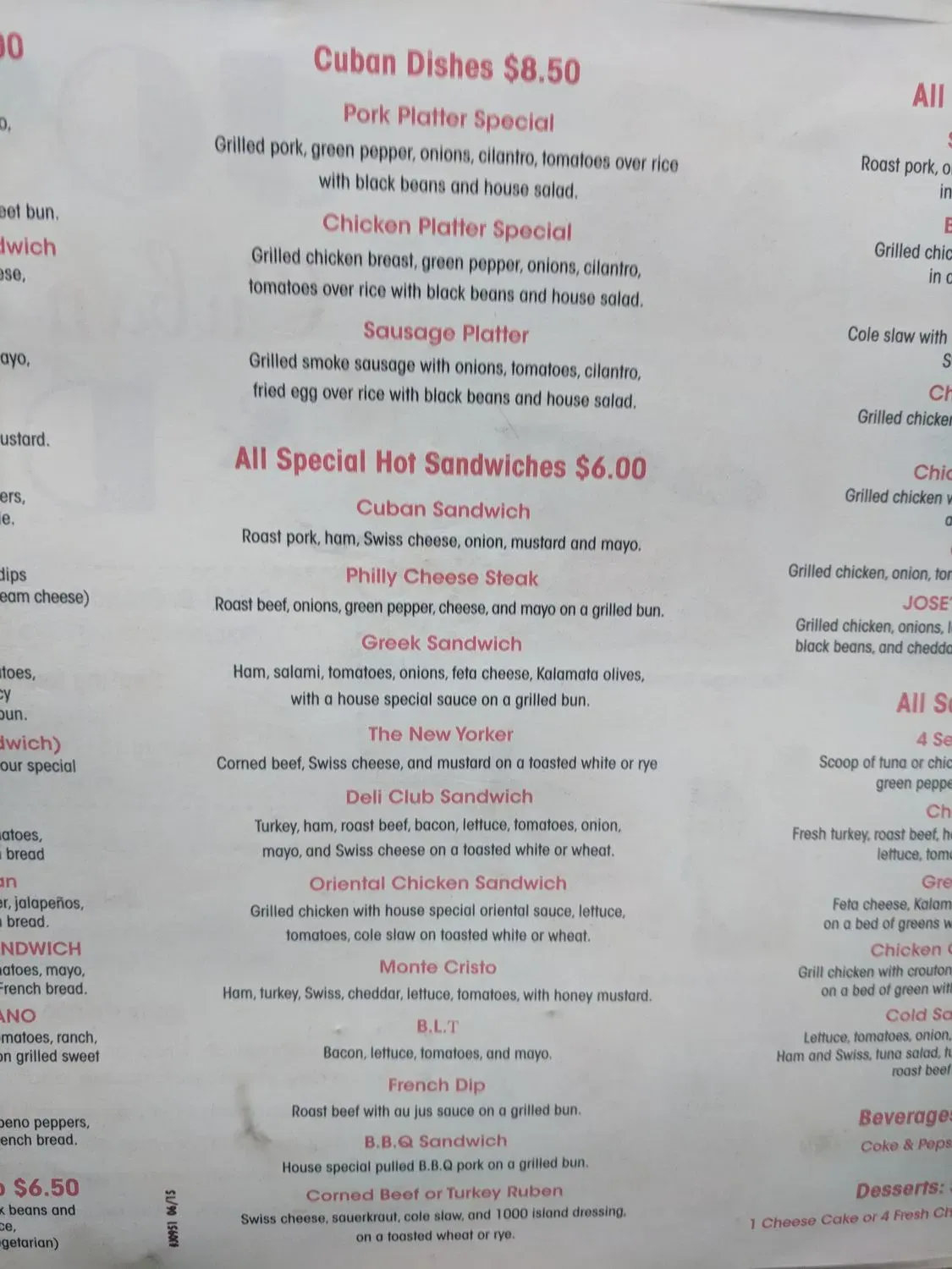 Menu 5