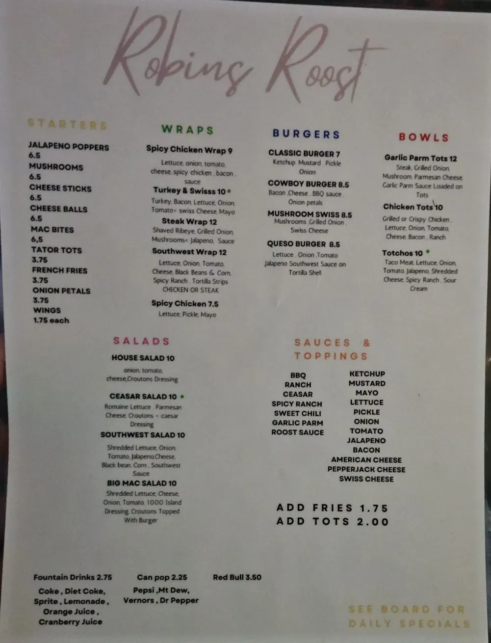 Menu 1