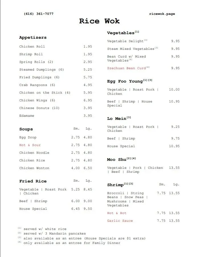 Menu 1